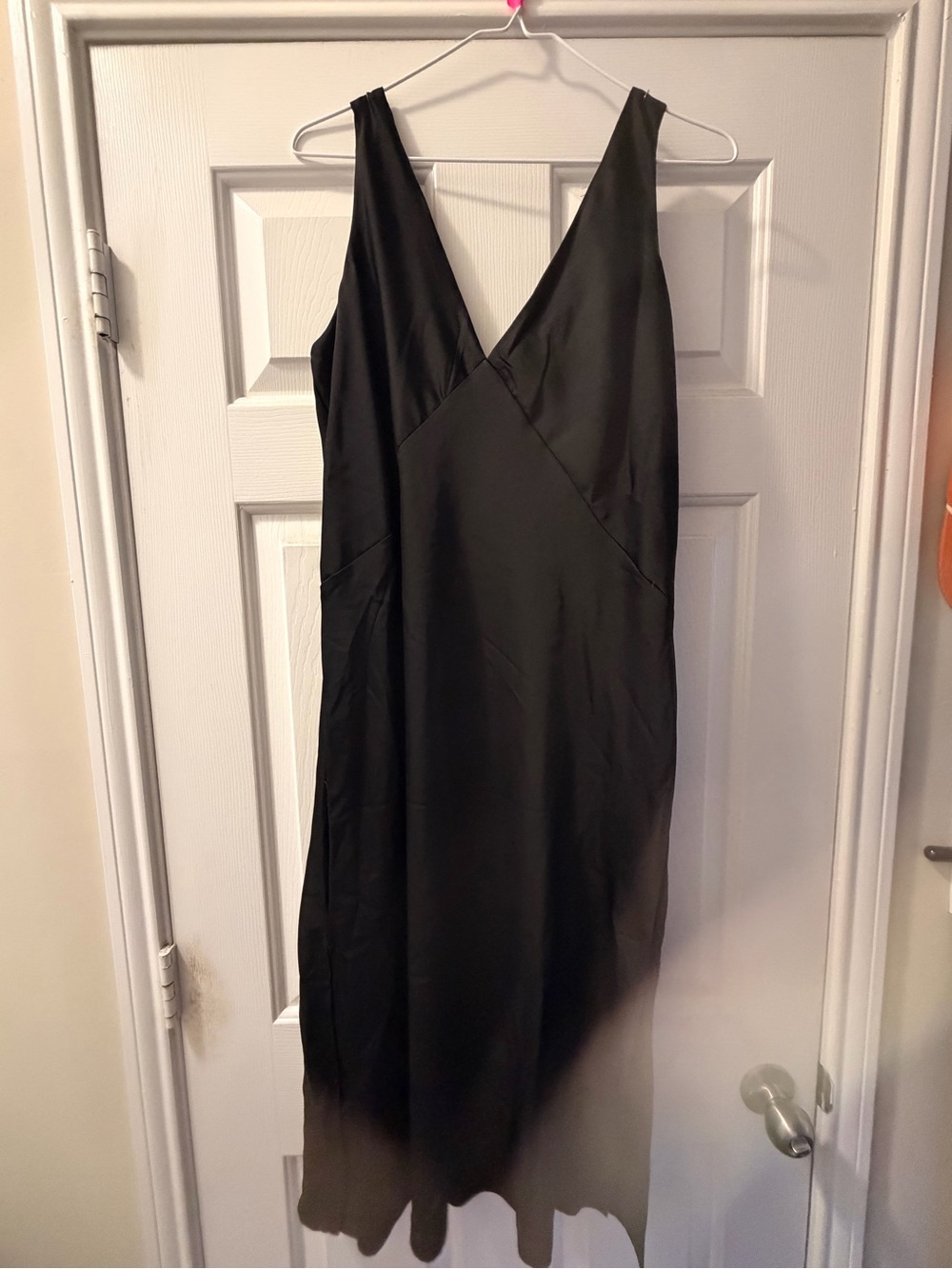 a new day Black V-Neck Midi Slip Dress